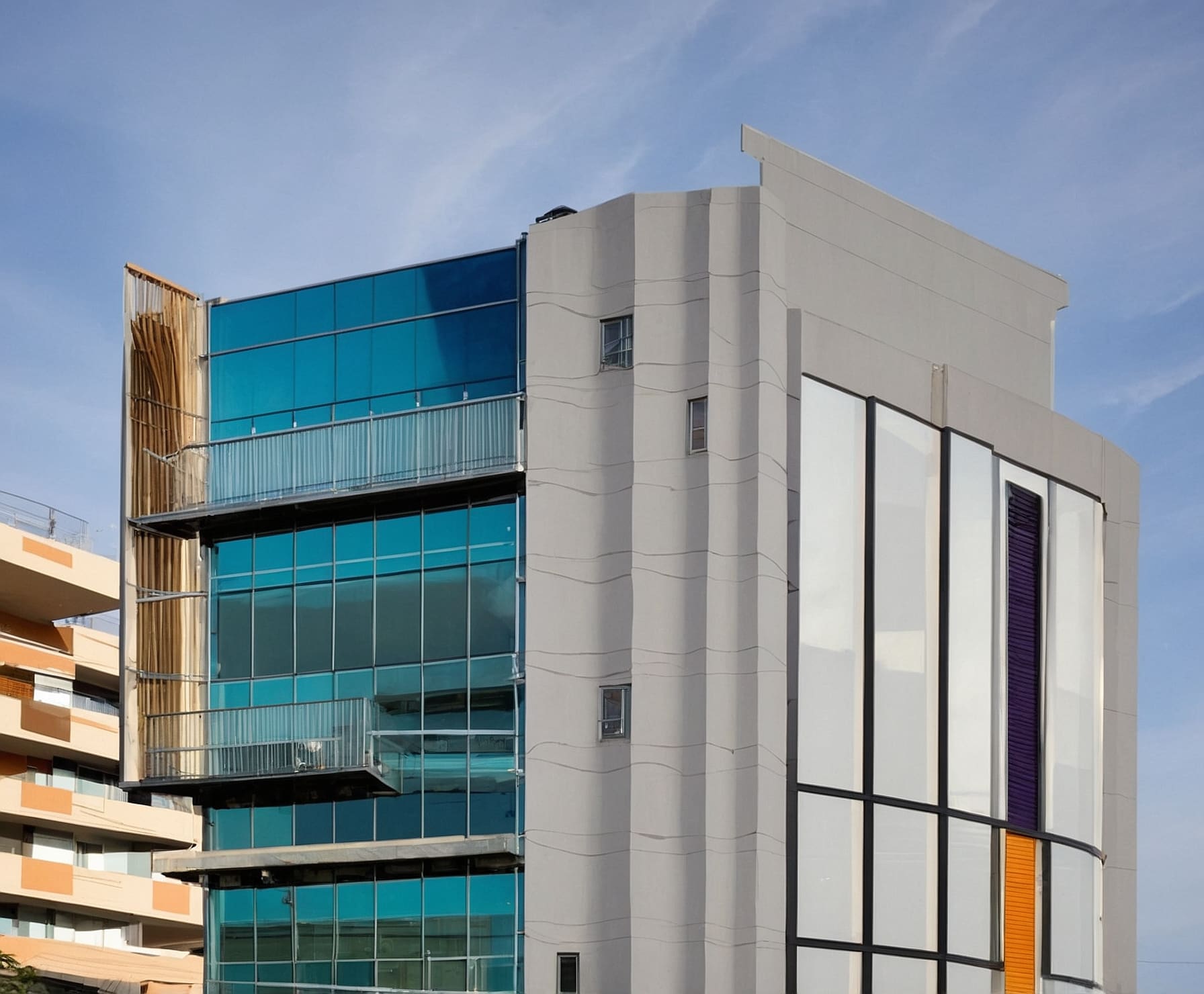 Rehabilitación de fachada de edificio comunitario.